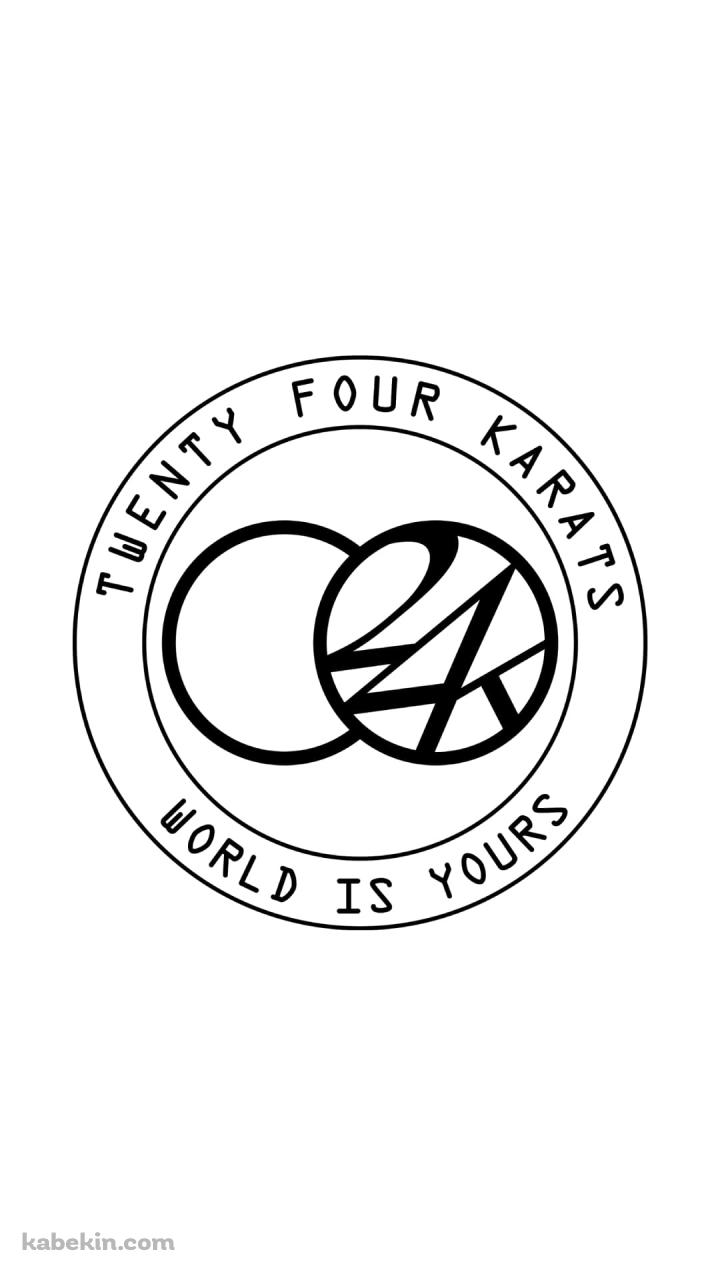 24WORLD Twenty Four Karats World Is Yours 白のAndroidの壁紙(720px x 1280px) スマホ用