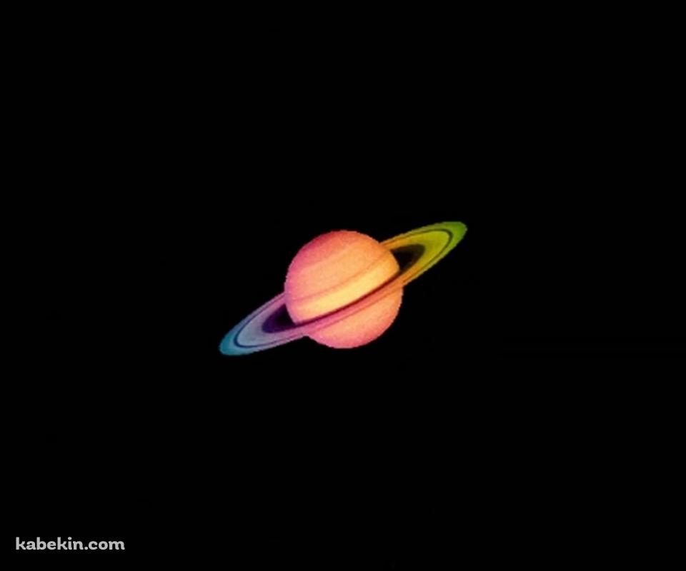 オレンジの惑星 土星 ミニマルのAndroidの壁紙(960px x 800px) スマホ用