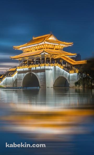 中国の金色の寺院のAndroidの壁紙(360px x 592px) スマホ用