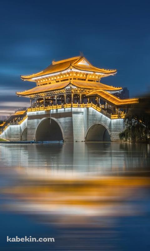 中国の金色の寺院のAndroidの壁紙(480px x 800px) スマホ用