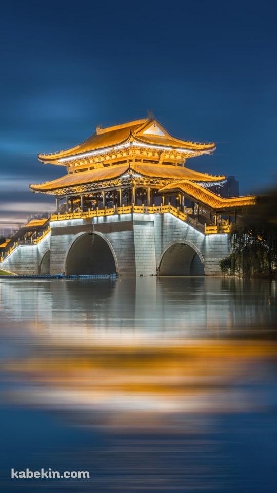 中国の金色の寺院のAndroidの壁紙(540px x 960px) スマホ用