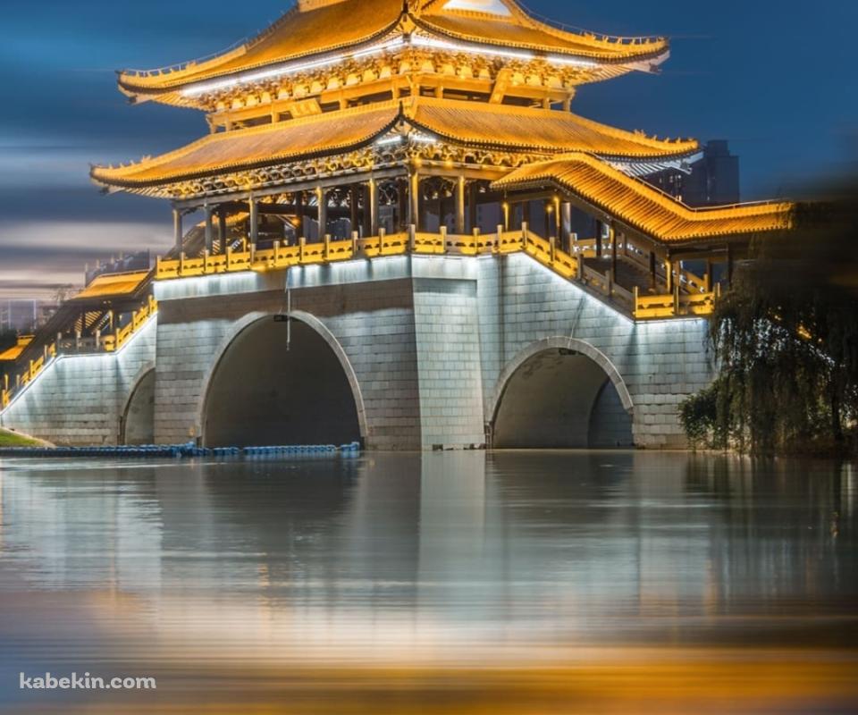 中国の金色の寺院のAndroidの壁紙(960px x 800px) スマホ用