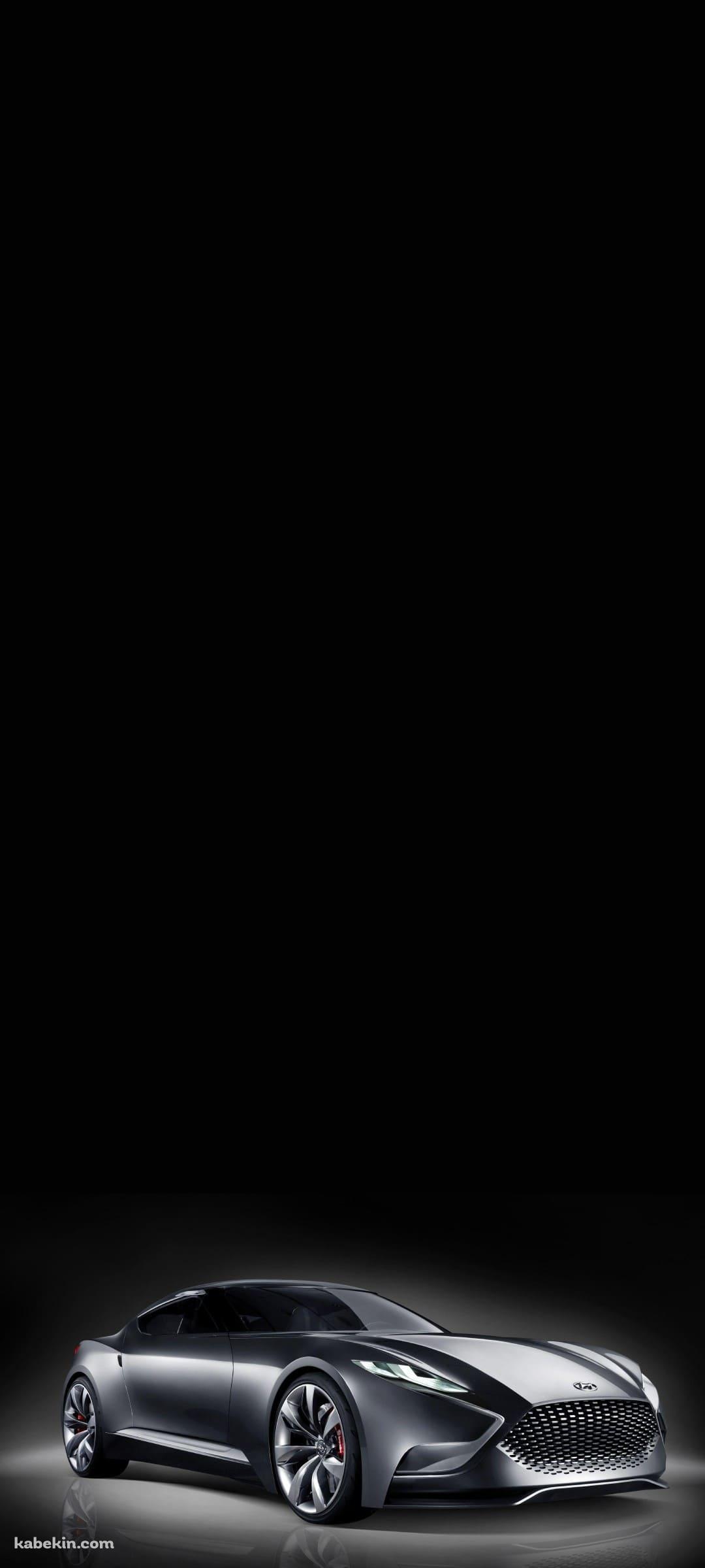 ヒュンダイ 黒のスポーツカーのAndroidの壁紙(1080px x 2400px) スマホ用