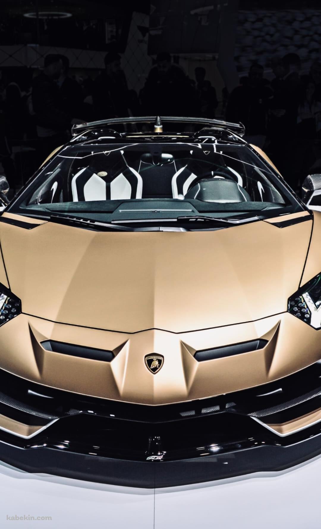 モーターショー ランボルギーニ アヴェンタドール SVJ RoadsterのAndroidの壁紙(1080px x 1776px) スマホ用