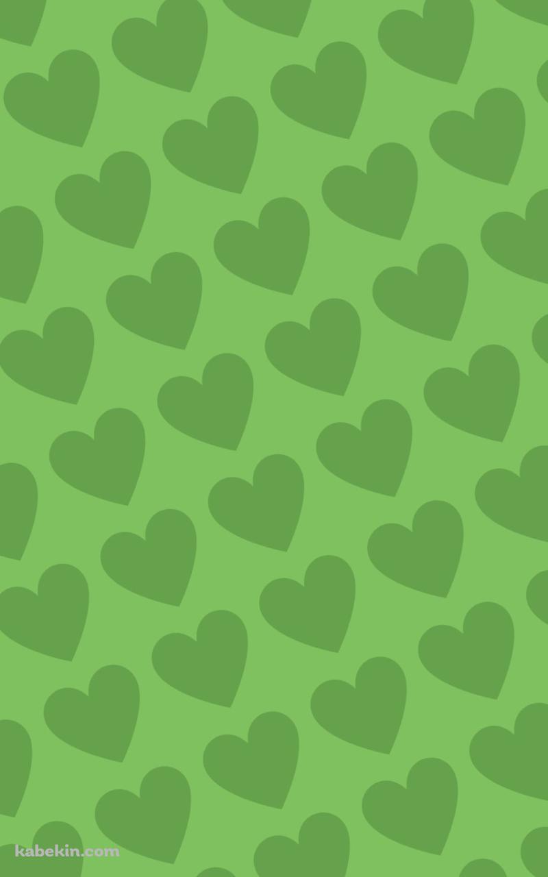 淡い緑色のハートのロゴのAndroidの壁紙(800px x 1280px) スマホ用