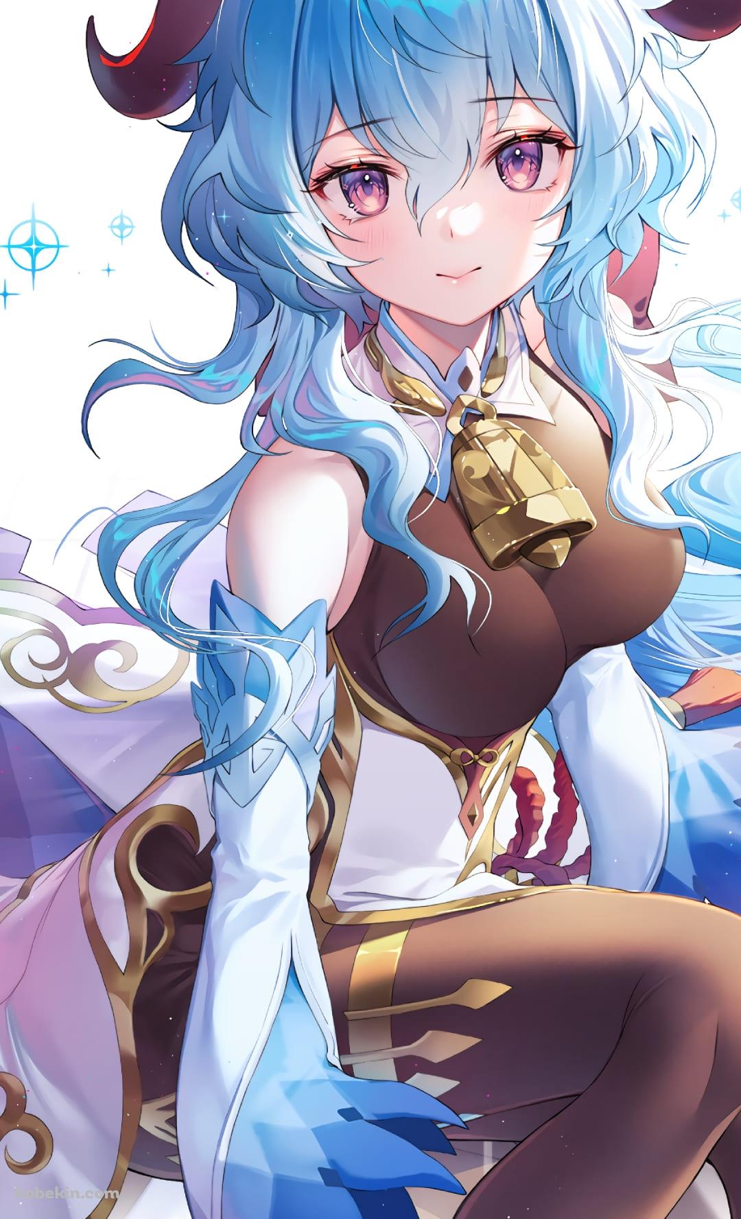原神インパクト 座っている甘雨(かんう)のAndroidの壁紙(1080px x 1776px) スマホ用