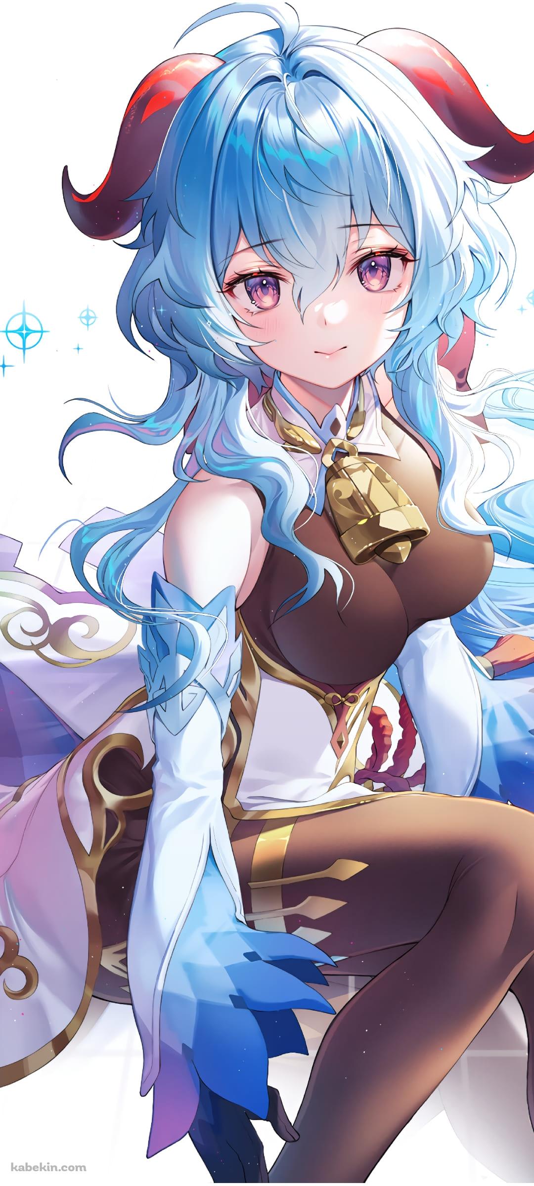 原神インパクト 座っている甘雨(かんう)のAndroidの壁紙(1080px x 2400px) スマホ用