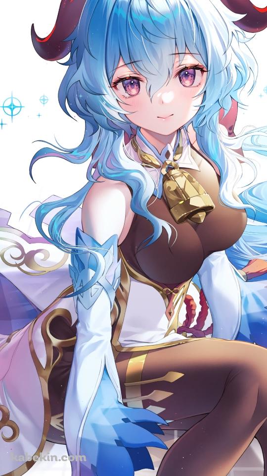 原神インパクト 座っている甘雨(かんう)のAndroidの壁紙(540px x 960px) スマホ用