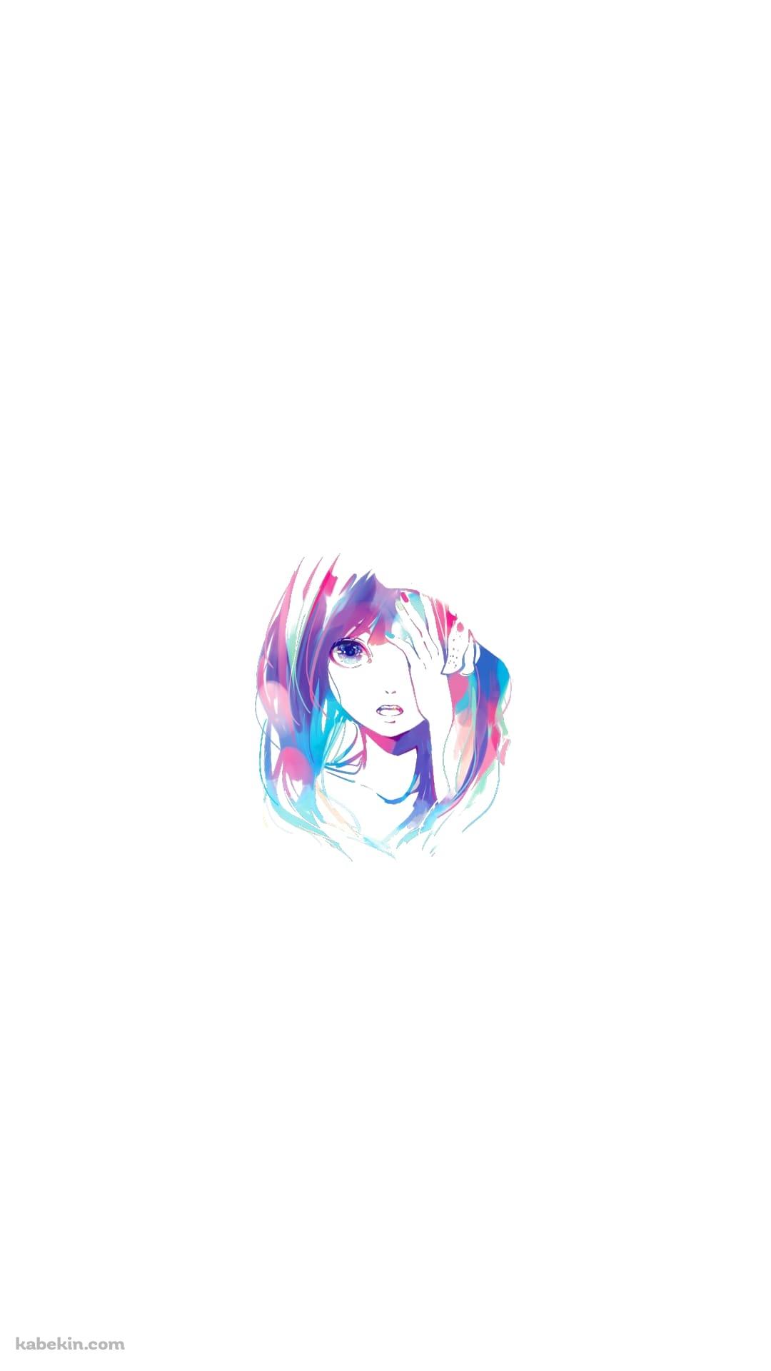片目を隠した可愛い女の子のAndroidの壁紙(1080px x 1920px) スマホ用