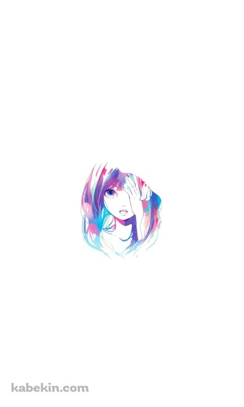 片目を隠した可愛い女の子のAndroidの壁紙(480px x 800px) スマホ用