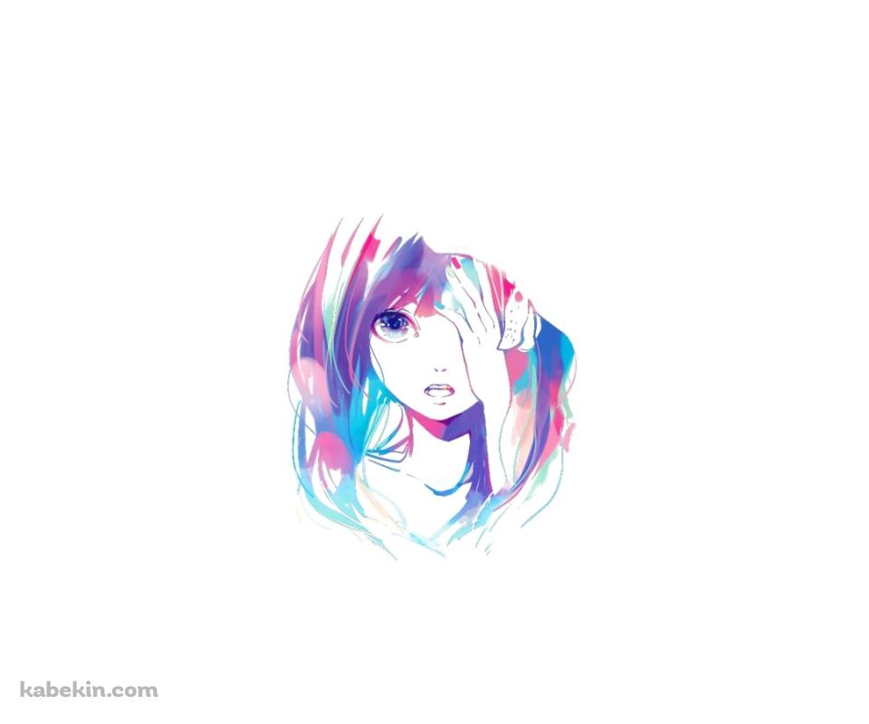 片目を隠した可愛い女の子のAndroidの壁紙(960px x 800px) スマホ用