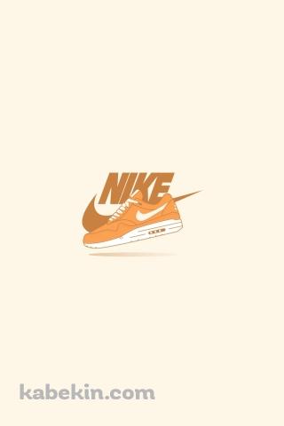NIKE オレンジのロゴのAndroidの壁紙(320px x 480px) スマホ用