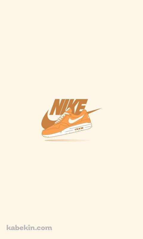 NIKE オレンジのロゴのAndroidの壁紙(480px x 800px) スマホ用