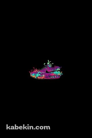 カラフルなNIKE シューズ ペイントのAndroidの壁紙(320px x 480px) スマホ用
