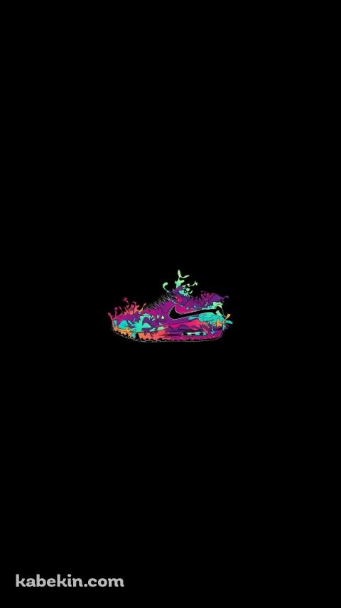 カラフルなNIKE シューズ ペイントのAndroidの壁紙(480px x 854px) スマホ用