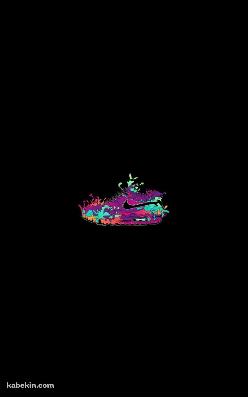 カラフルなNIKE シューズ ペイントのAndroidの壁紙(800px x 1280px) スマホ用