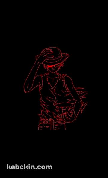 ONE PIECE 赤い麦わらのルフィのAndroidの壁紙(360px x 592px) スマホ用