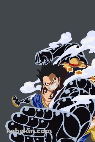 ルフィ ONE PIECE ギア4 ゴムゴムの実のAndroidの壁紙(320px x 480px) スマホ用