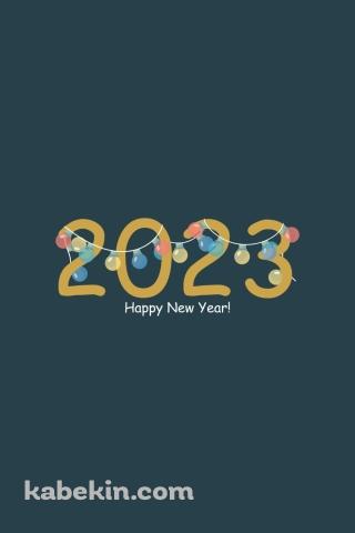 2023年 新年 Happy New YearのAndroidの壁紙(320px x 480px) スマホ用