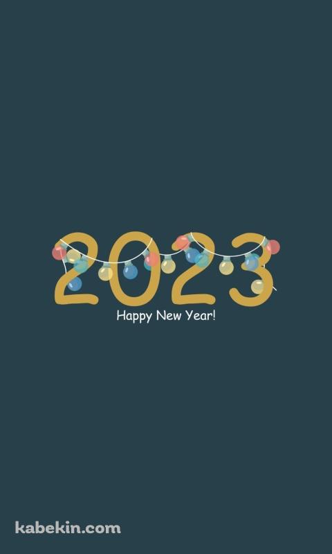 2023年 新年 Happy New YearのAndroidの壁紙(480px x 800px) スマホ用