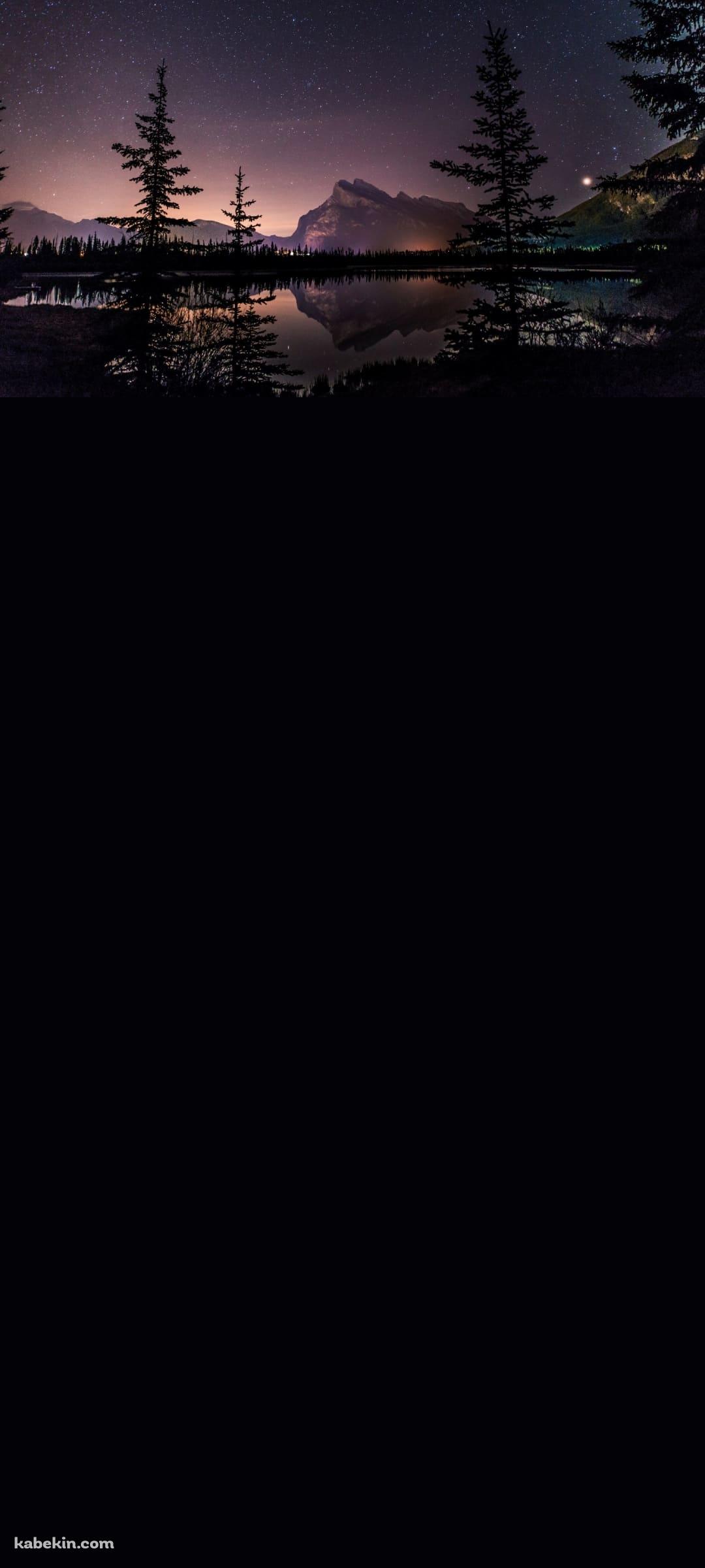 銀河 雪山 湖畔 絶景 4KのAndroidの壁紙(1080px x 2400px) スマホ用