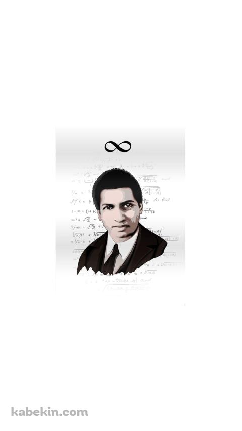 インドの魔術師 天才数学者 数論 シュリニヴァーサ・ラマヌジャンのAndroidの壁紙(480px x 854px) スマホ用