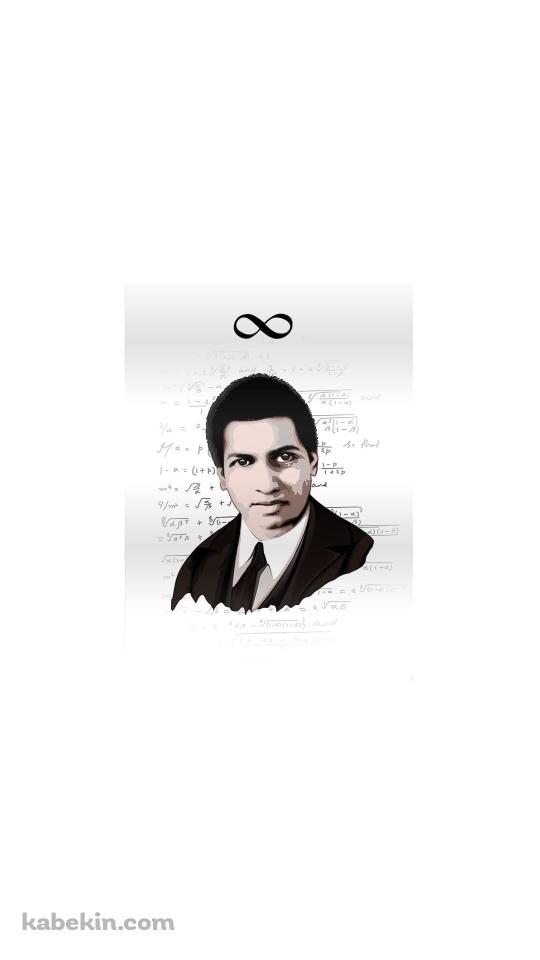 インドの魔術師 天才数学者 数論 シュリニヴァーサ・ラマヌジャンのAndroidの壁紙(540px x 960px) スマホ用