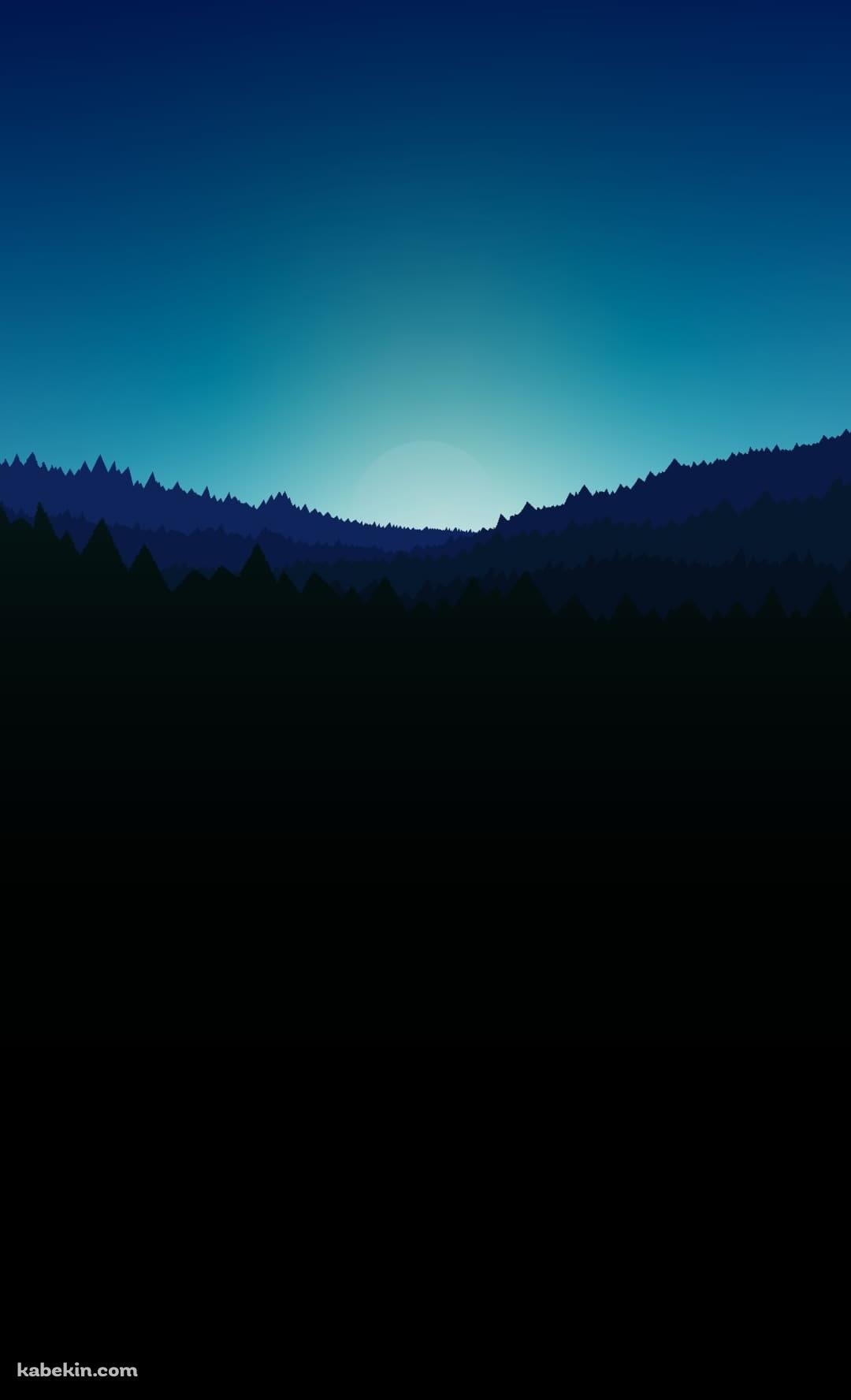 日の出 綺麗な山間部のAndroidの壁紙(1080px x 1776px) スマホ用