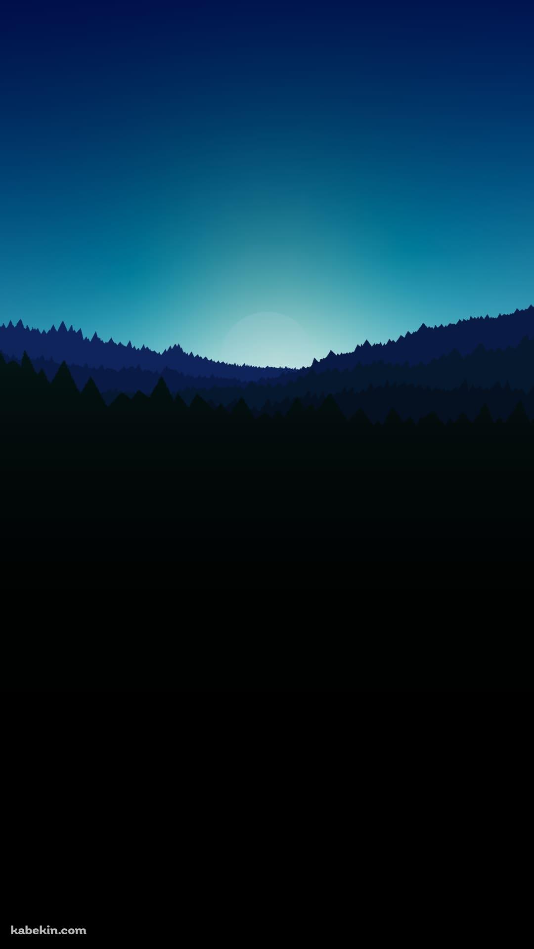 日の出 綺麗な山間部のAndroidの壁紙(1080px x 1920px) スマホ用