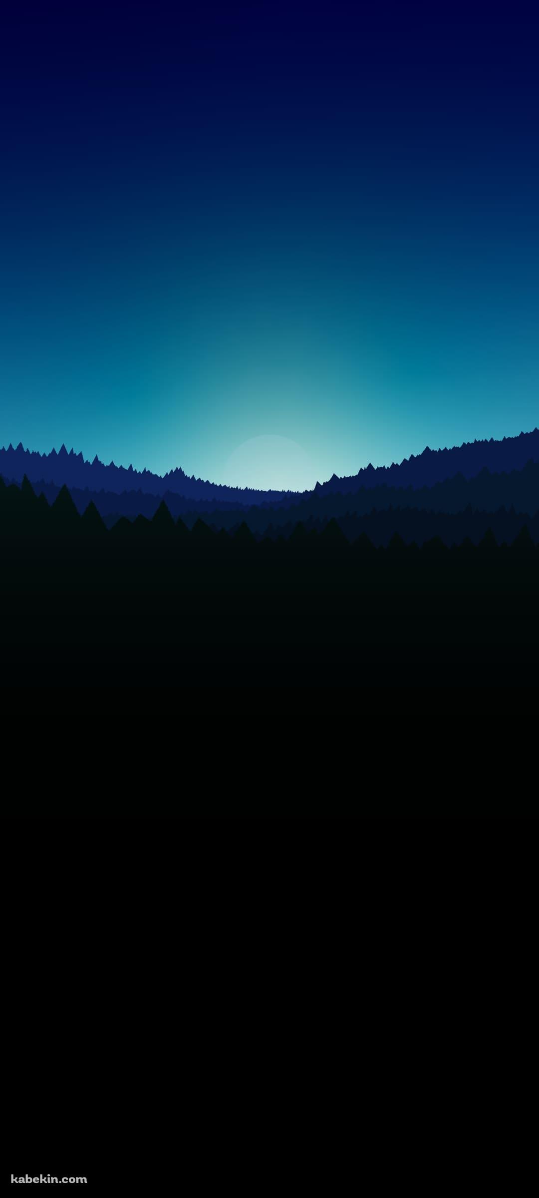 日の出 綺麗な山間部のAndroidの壁紙(1080px x 2400px) スマホ用