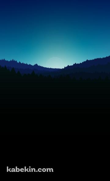 日の出 綺麗な山間部のAndroidの壁紙(360px x 592px) スマホ用