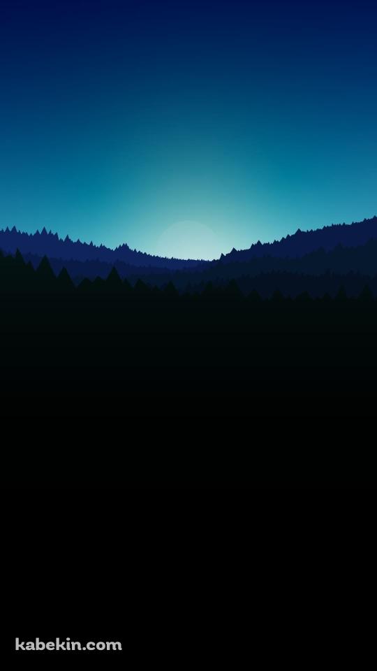 日の出 綺麗な山間部のAndroidの壁紙(540px x 960px) スマホ用