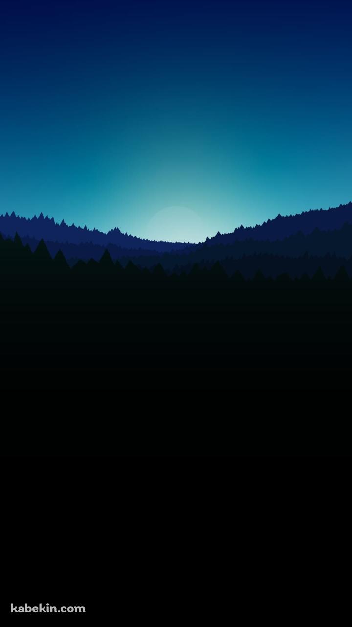 日の出 綺麗な山間部のAndroidの壁紙(720px x 1280px) スマホ用