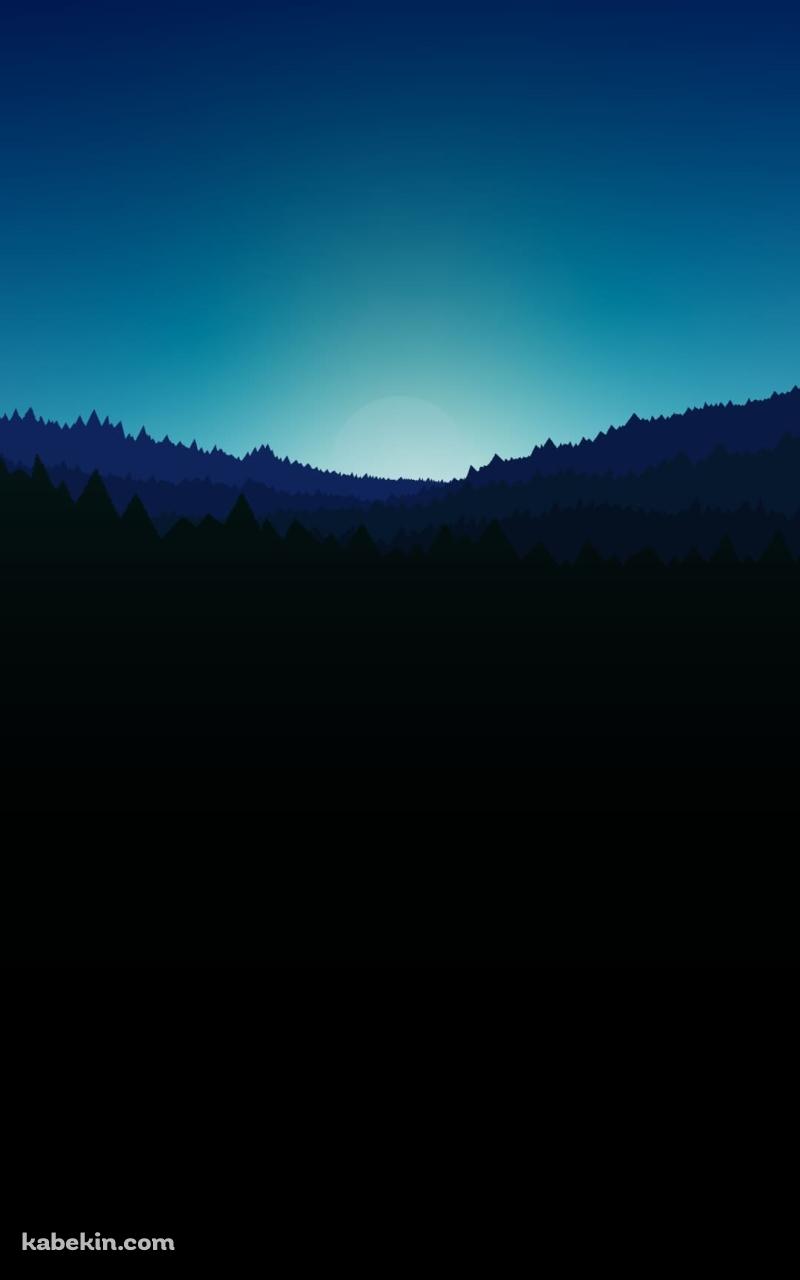 日の出 綺麗な山間部のAndroidの壁紙(800px x 1280px) スマホ用