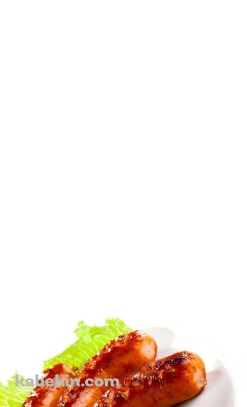 豚のウィンナー ソーセージ 肉 レタスのAndroidの壁紙(360px x 592px) スマホ用