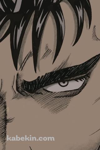 ベルセルク 剣士 ガッツの顔のAndroidの壁紙(320px x 480px) スマホ用
