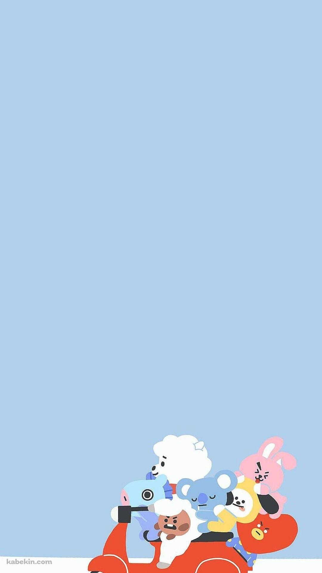 LINE BT21 BTS TATA KOYA RJ SHOOKY MANG CHIMMY COOKYのAndroidの壁紙(1080px x 1920px) スマホ用