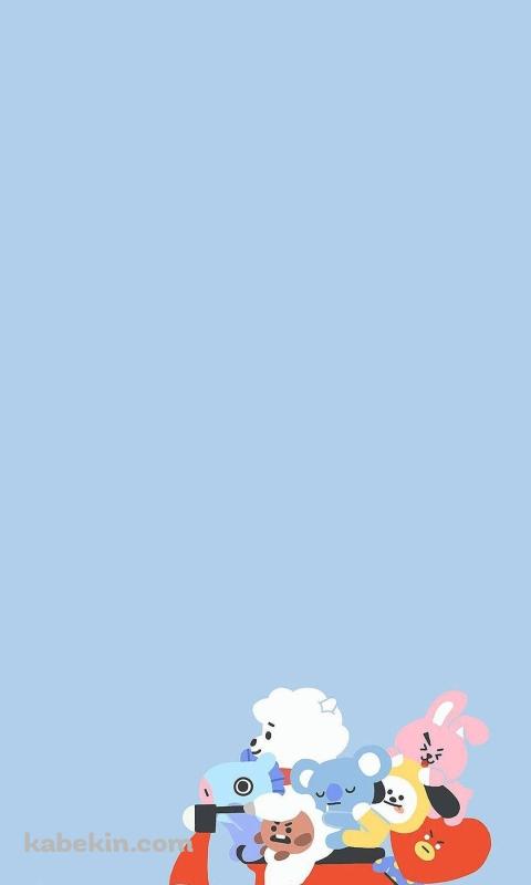 LINE BT21 BTS TATA KOYA RJ SHOOKY MANG CHIMMY COOKYのAndroidの壁紙(480px x 800px) スマホ用