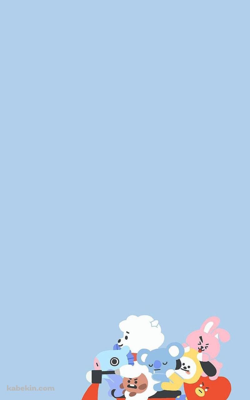 LINE BT21 BTS TATA KOYA RJ SHOOKY MANG CHIMMY COOKYのAndroidの壁紙(800px x 1280px) スマホ用