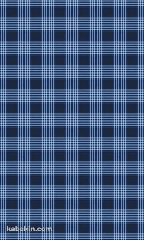 青・水色のチェック柄のAndroidの壁紙(480px x 800px) スマホ用