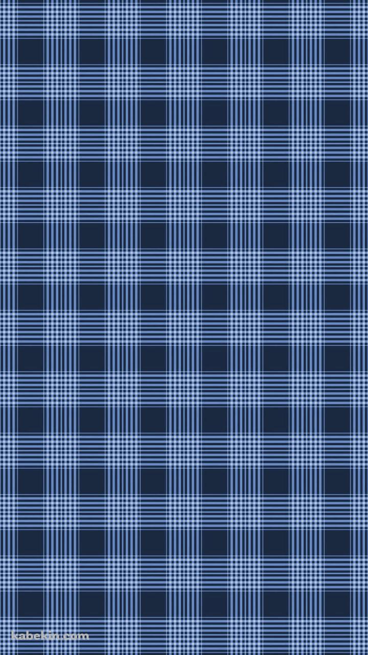 青・水色のチェック柄のAndroidの壁紙(720px x 1280px) スマホ用