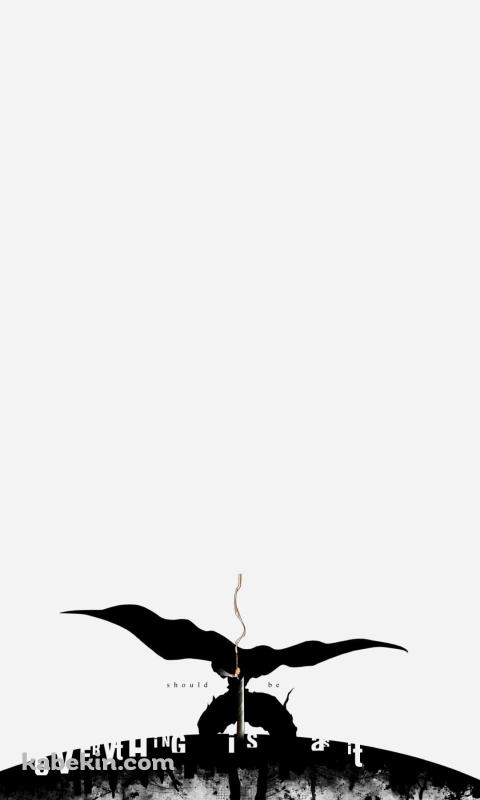 かっこいいBLEACH 白黒のAndroidの壁紙(480px x 800px) スマホ用