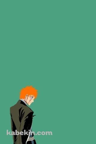 BLEACH 黒崎一護 ベクター 緑のAndroidの壁紙(320px x 480px) スマホ用