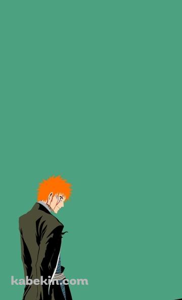 BLEACH 黒崎一護 ベクター 緑のAndroidの壁紙(360px x 592px) スマホ用