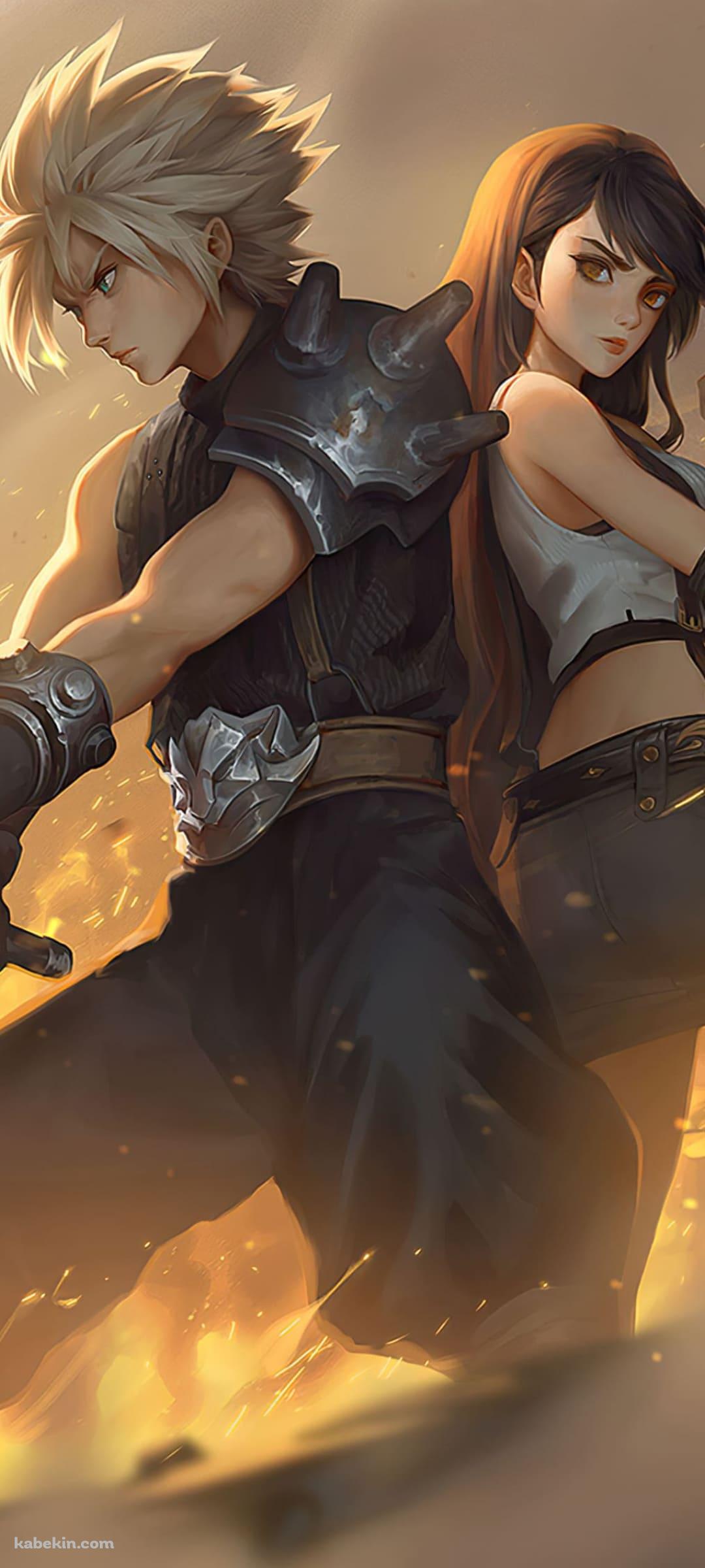 Final Fantasy7 ティファとクラウドのAndroidの壁紙(1080px x 2400px) スマホ用