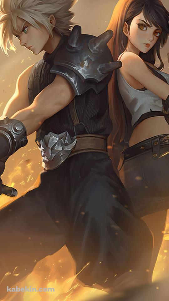 Final Fantasy7 ティファとクラウドのAndroidの壁紙(540px x 960px) スマホ用