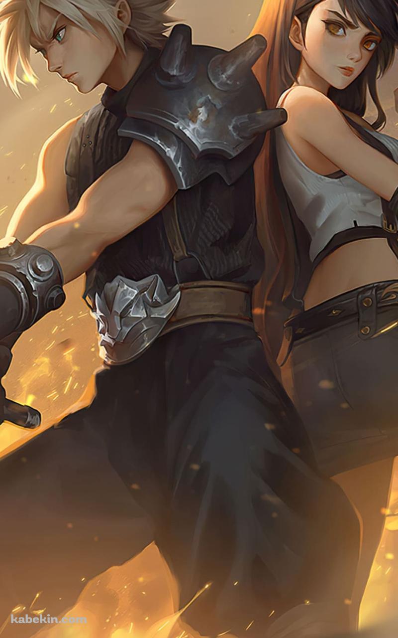 Final Fantasy7 ティファとクラウドのAndroidの壁紙(800px x 1280px) スマホ用