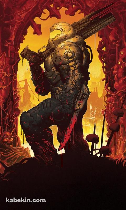 Doom ドゥームスレイヤー ドゥームガイのAndroidの壁紙(480px x 800px) スマホ用