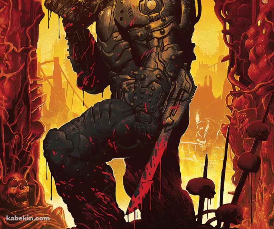 Doom ドゥームスレイヤー ドゥームガイのAndroidの壁紙(960px x 800px) スマホ用