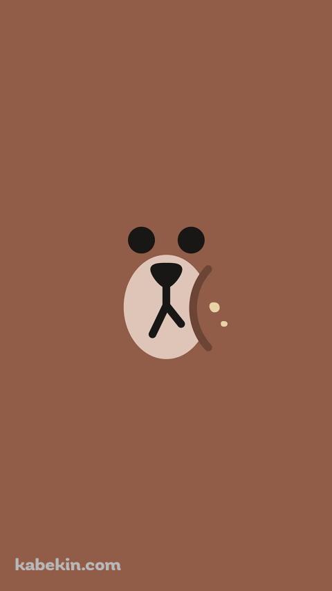 LINE キャラクター ブラウンのAndroidの壁紙(480px x 854px) スマホ用